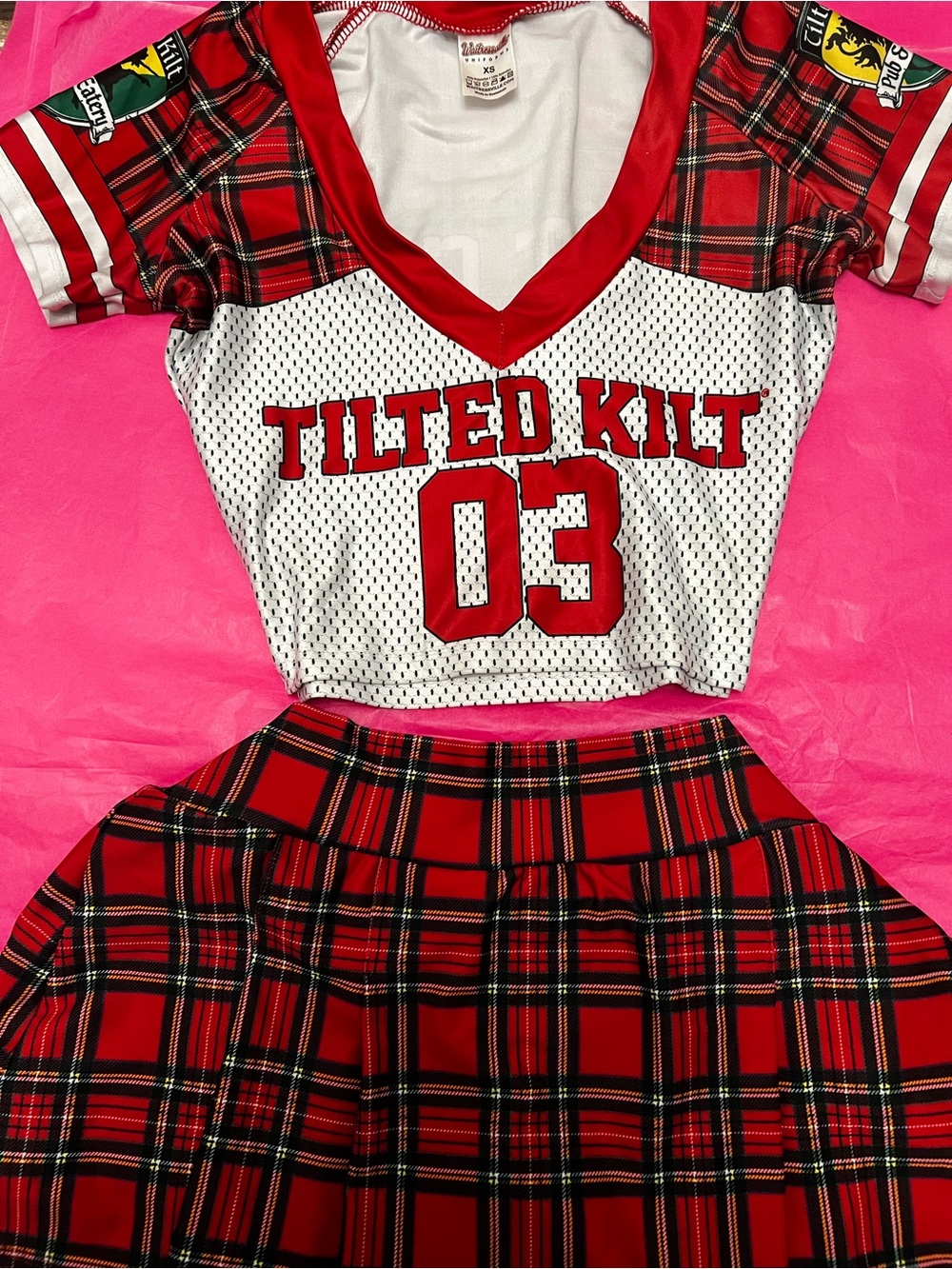 Tilted Kilt Rare Uniform set skirt XS top S